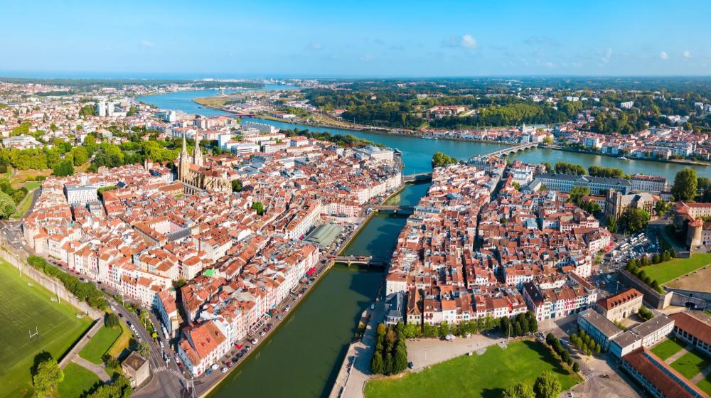 Bayonne vu de haut